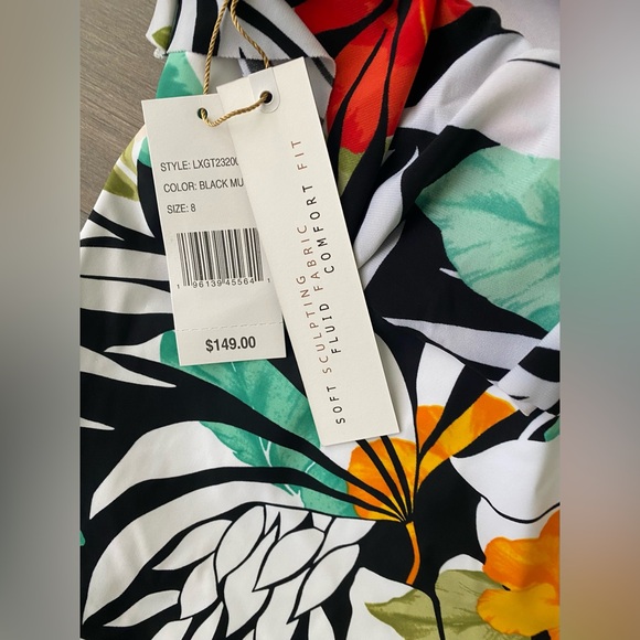 BEYOND CONTROL ONE PIECE WOMENS SWIM SUIT NEW, SIZE 8 ROUCHED FRONT DESIGN - Picture 11 of 12